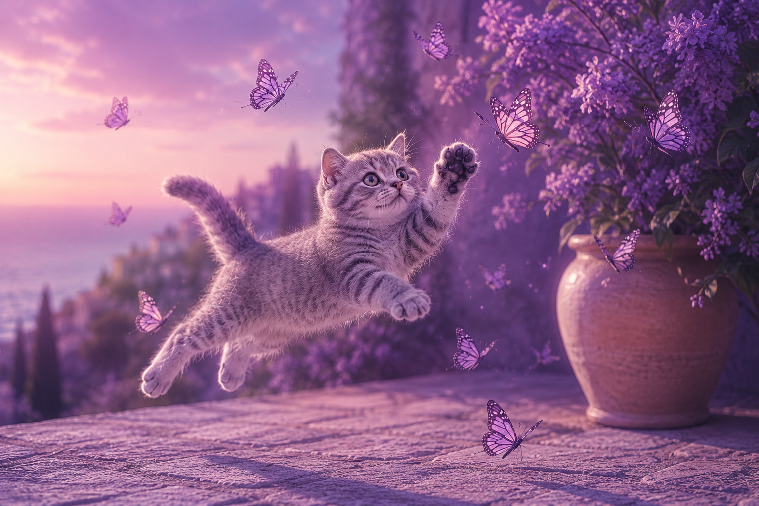 Silver shaded and silver shell British Shorthair cats compared