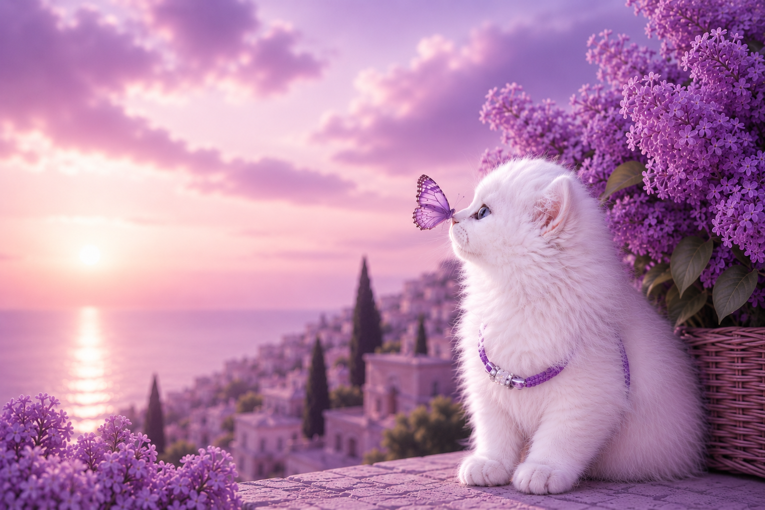 Anzhela with a British Shorthair breeding cat at Solette
